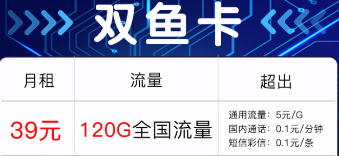 中國聯(lián)通上線星座流量卡  雙魚卡僅需39元即可享120G流量+選號 20年長期套餐 視頻流量刷不停